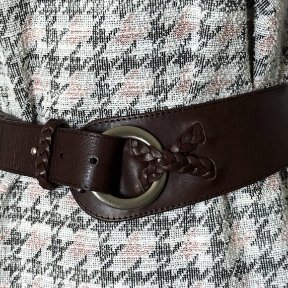 J Jill Brown Belt Women\'s Dark Brown Genuine Leather Metal Buckle Size XL main image 5